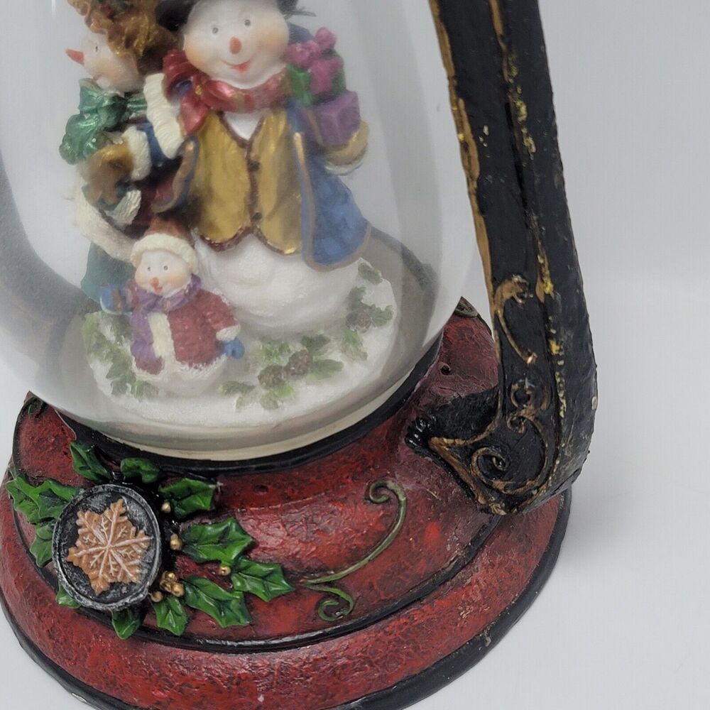 Vintage Resin Snowman Snow Family Christmas Decoration Lantern 11 Inches - Picture 9 of 12